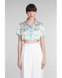 Casablancabrand - Shirt In Multicolor Silk - Lyst