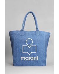 Isabel Marant - Yenki Small Tote In Blue Cotton - Lyst