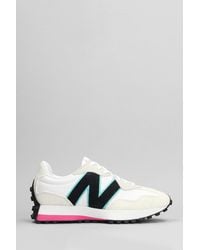New Balance - 327 Sneakers In White Suede And Fabric - Lyst