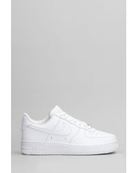 Nike - Sneakers Air Force 1 07 in Pelle Bianca - Lyst