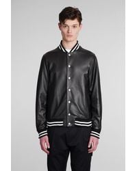 Low Brand - Bomber In Black Leather - Lyst