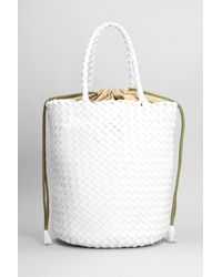 Dragon Diffusion - Jacky Bucket Hand Bag In White Leather - Lyst