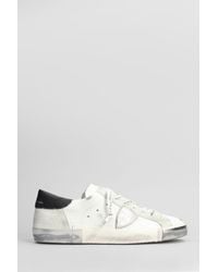 Philippe Model - Sneakers Prsx Low in pelle e camoscio Bianco - Lyst