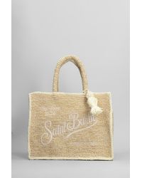 Mc2 Saint Barth - Tote Colette raffia in rafia Beige - Lyst