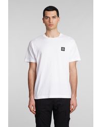 Stone Island - T-shirt In White Cotton - Lyst