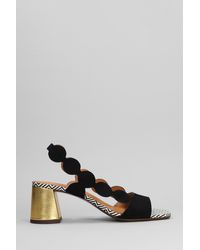 Chie Mihara - Roka Sandals In Black Suede - Lyst