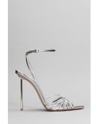 Le Silla - Bella Sandals In Silver Leather - Lyst