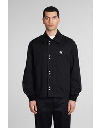 Palm Angels - Casual Jacket In Black Cotton - Lyst