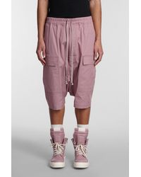 Rick Owens - Cargo Pods Shorts In Rose-pink Cotton - Lyst
