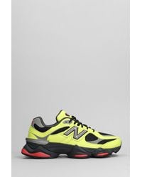 New Balance - 9060 Sneakers In Yellow Leather And Fabric - Lyst