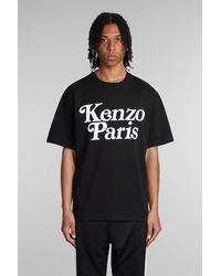 KENZO - T-Shirt in Cotone Nero - Lyst