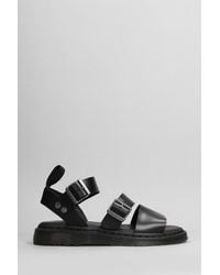 Dr. Martens - Gryphon Sandals In Black Leather - Lyst