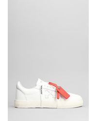 Off-White c/o Virgil Abloh - Low Vulcanized Sneakers In White Leather - Lyst