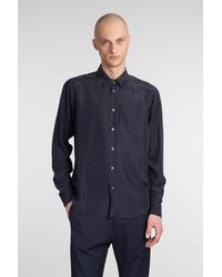 Barena - Camicia Maridola in Seta Blu - Lyst