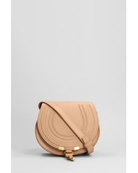 Chloé - Borsa a spalla Marcie in Pelle Beige - Lyst