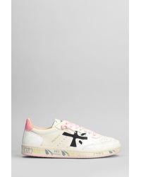 Premiata - Bskt Clay Sneakers In Beige Leather - Lyst