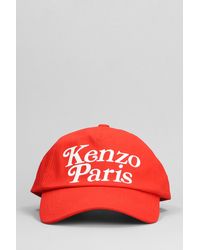 KENZO - Cappello in Cotone Rosso - Lyst