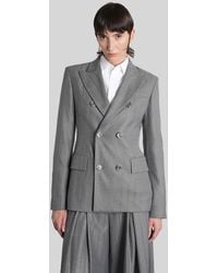 ANDAMANE - Shannon Blazer In Grey Polyester - Lyst