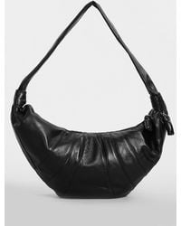 Lemaire - Borsa a spalla Large croissant in Pelle Nera - Lyst