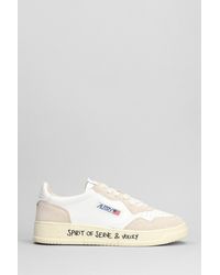 Autry - Sneakers Medalist Low in pelle e camoscio Bianco - Lyst