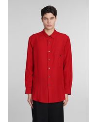 Y's Yohji Yamamoto - Shirt In Red Linen - Lyst