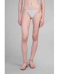 Mc2 Saint Barth - Beachwear Marielle string in viscosa Argento - Lyst