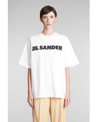 Blusa smanicataJil Sander in Seta di colore Nero Donna Abbigliamento da T-shirt e top da Bluse 