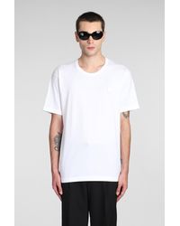 Acne Studios - T-Shirt in Cotone Bianco - Lyst