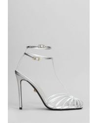 ALEVI - Stella 110 Sandals In Silver Leather - Lyst