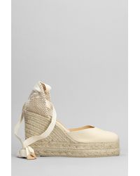 Castañer - Carina-8ed-001 Wedges In Beige Canvas - Lyst