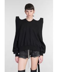 Rick Owens - Felpa Tecsweat in Cotone Nero - Lyst