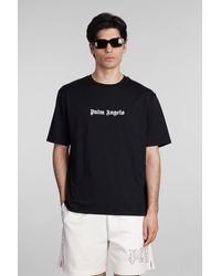 Palm Angels - T-Shirt in Cotone Nero - Lyst