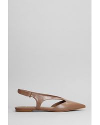 Carrano - Ballet Flats In Brown Leather - Lyst