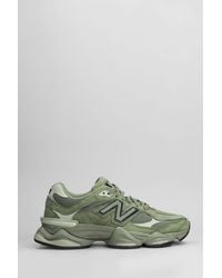 New Balance - 9060 Sneakers In Green Suede And Fabric - Lyst