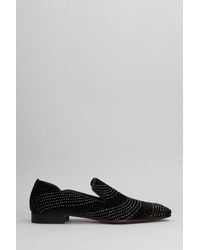 Christian Louboutin - Mocassini in Velluto Nero - Lyst