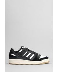 adidas - Forum Low Cl Sneakers In Black Suede And Leather - Lyst