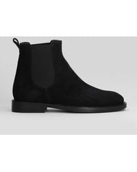 Anna F. - Low Heels Ankle Boots In Black Suede - Lyst