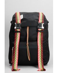 Lanvin - Zaino Backpack nano curb in Nylon Nero - Lyst