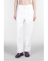 Carhartt - Pantalone Brandon Single Knee in Cotone Bianco - Lyst