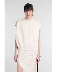 Rick Owens - Felpa Sl jumbo tatlin in Cotone Beige - Lyst