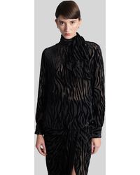 Isabel Marant - Blusa Geona in viscosa Nera - Lyst