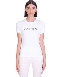 Courreges T-shirt In White Cotton