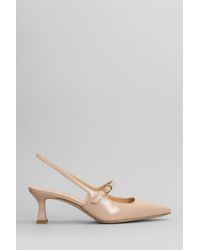 Julie Dee - Decollete in Pelle Cipria - Lyst