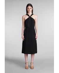 120 - Dress In Black Linen - Lyst