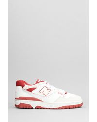 New Balance - 550 Sneakers In White Leather And Fabric - Lyst