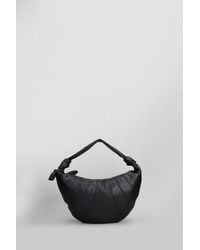 Lemaire - Borsa a spalla Fortune croissant in Pelle Nera - Lyst