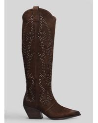 Marc Ellis - Texan Boots In Brown Suede - Lyst