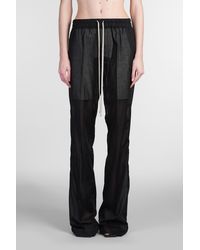 Rick Owens - Pantalone Dietrich drawstring in Cotone Nero - Lyst