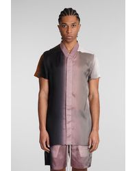 Rick Owens - Camicia Golf shirt in Cupro Multicolor - Lyst