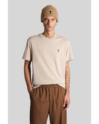 Ami Paris - T-shirt In Beige Cotton - Lyst